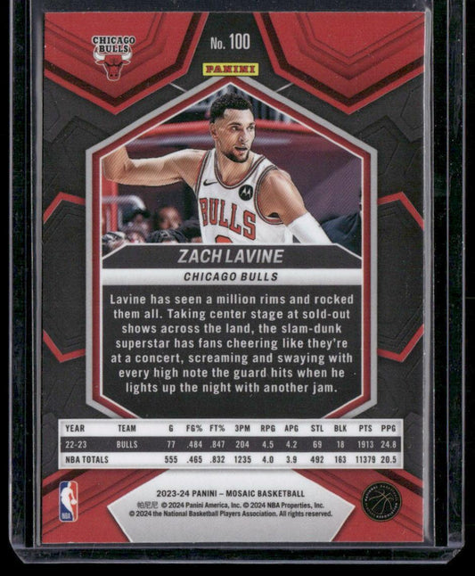 2023-24 Panini Mosaic #100 Zach LaVine