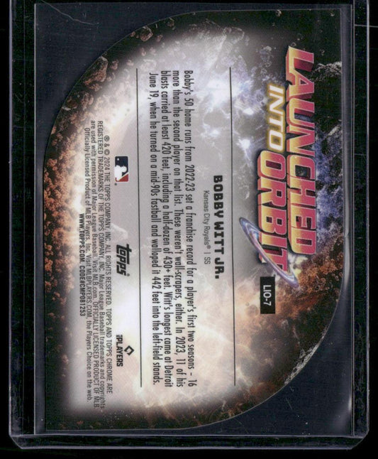 2024 Topps Chrome Cosmic #LIO-7 Bobby Witt Jr. Launched into Orbit