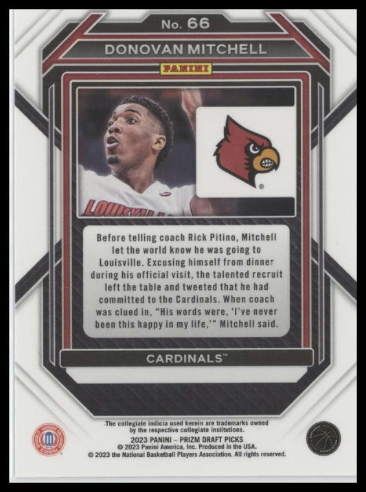 2023 Panini Prizm Draft Picks #66 Donovan Mitchell