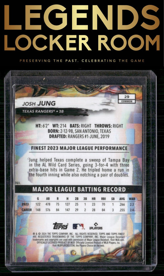 2024 Finest #29 Josh Jung Checkerboard Refractors