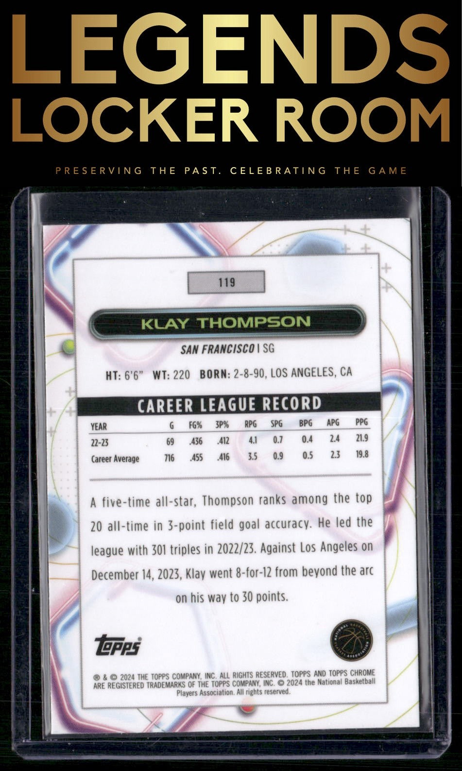 2023-24 Topps Chrome Cosmic #119 Klay Thompson