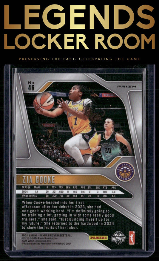 2024 Panini Prizm WNBA #46 Zia Cooke Silver Prizms