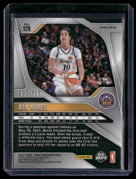 2024 Panini Prizm WNBA #129 Kia Nurse Pulsar Prizms #/499