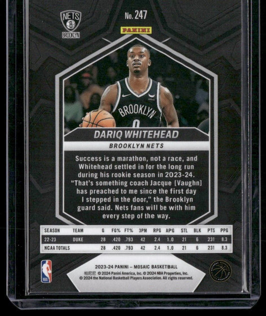 2023-24 Panini Mosaic #247 Dariq Whitehead