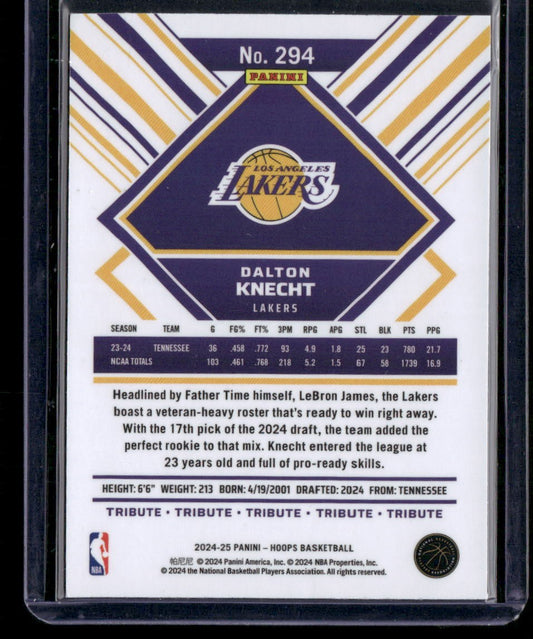 2024-25 Hoops #294 Dalton Knecht Premium Prizms Silver