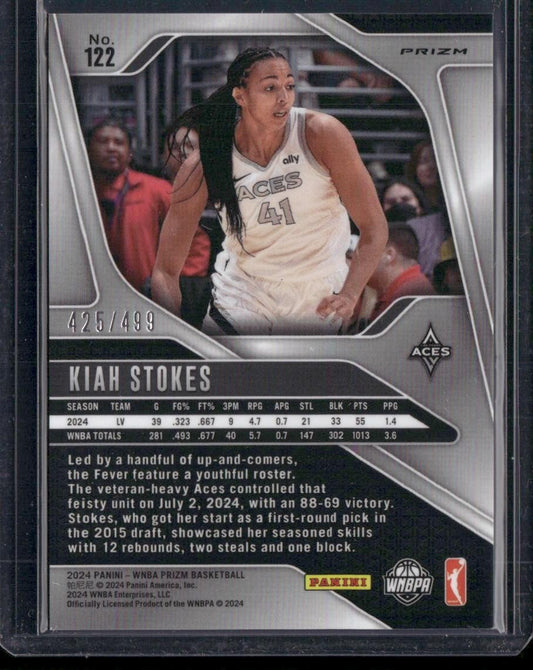 2024 Panini Prizm WNBA #122 Kiah Stokes Pulsar Prizms #/499