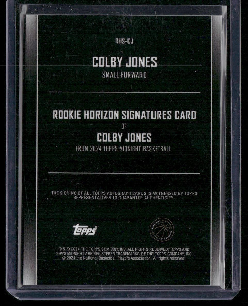 2023-24 Topps Midnight #RHS-CJ Colby Jones Rookie Horizon Signatures