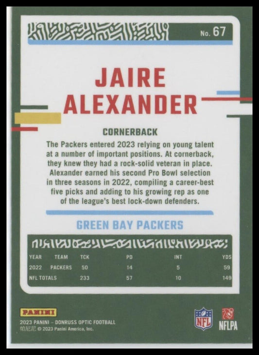 2023 Donruss Optic #67 Jaire Alexander