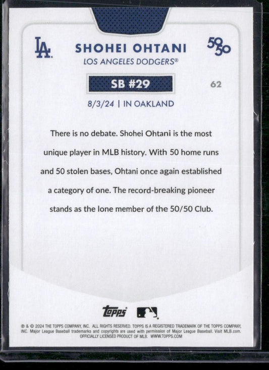 2024 Topps 50/50: Shohei Ohtani #29 Shohei Ohtani SB