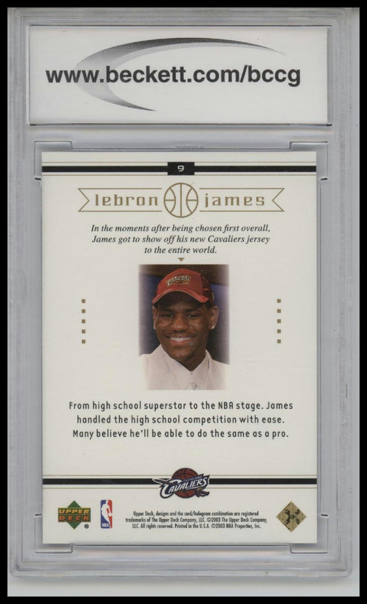 2003 Upper Deck LeBron James Box Set #9 LeBron James BCCG 10.0