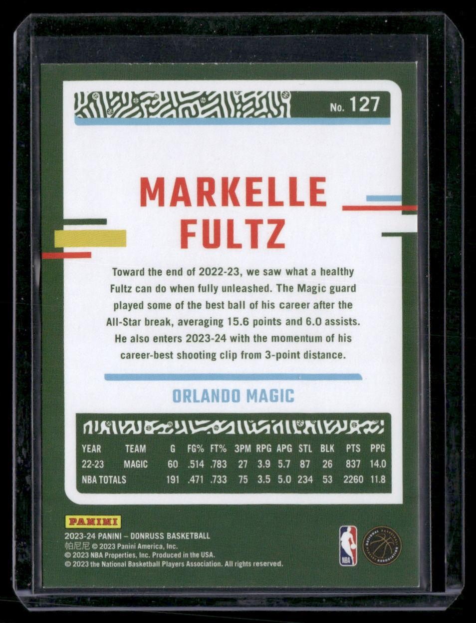 2023-24 Donruss #127 Markelle Fultz