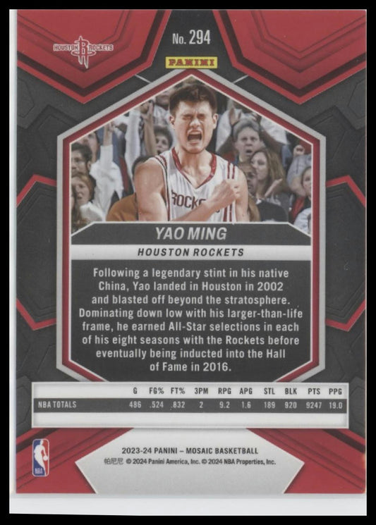 2023-24 Panini Mosaic #294 Yao Ming NBA Greats