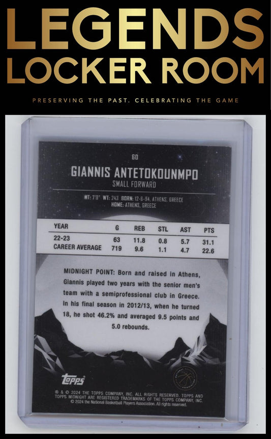 2023-24 Topps Midnight #60 Giannis Antetokounmpo