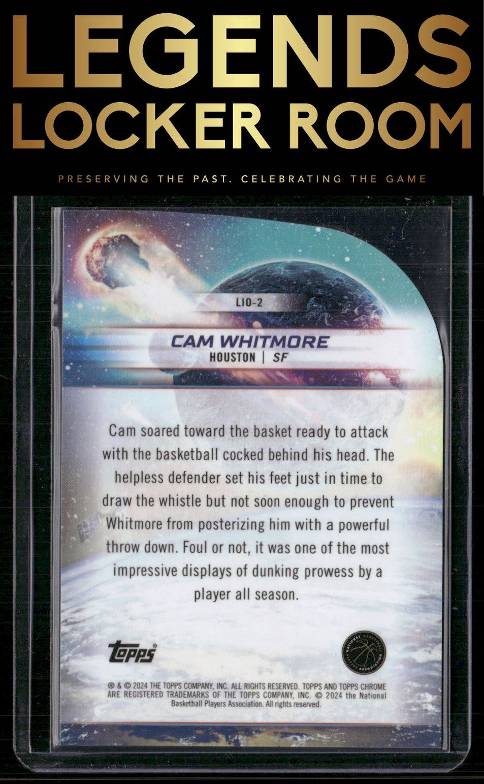 2023-24 Topps Chrome Cosmic #LIO-2 Cam Whitmore Launched Into Orbit