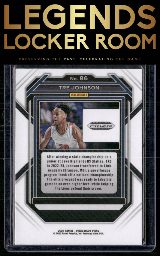 2023 Panini Prizm Draft Picks #86 Tre Johnson