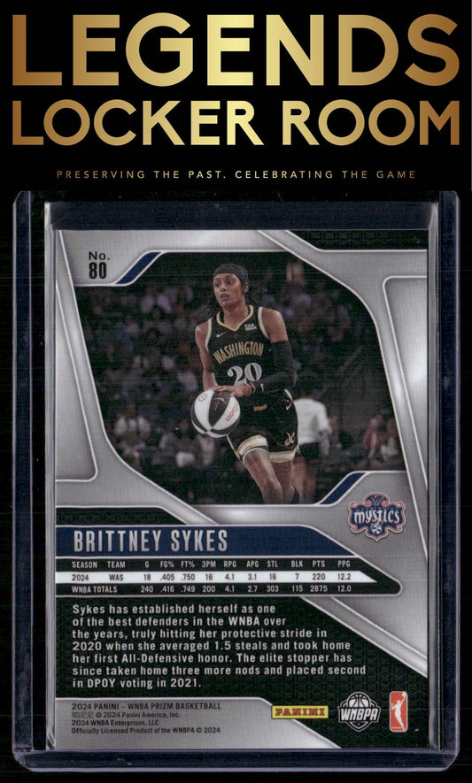 2024 Panini Prizm WNBA #80 Brittney Sykes