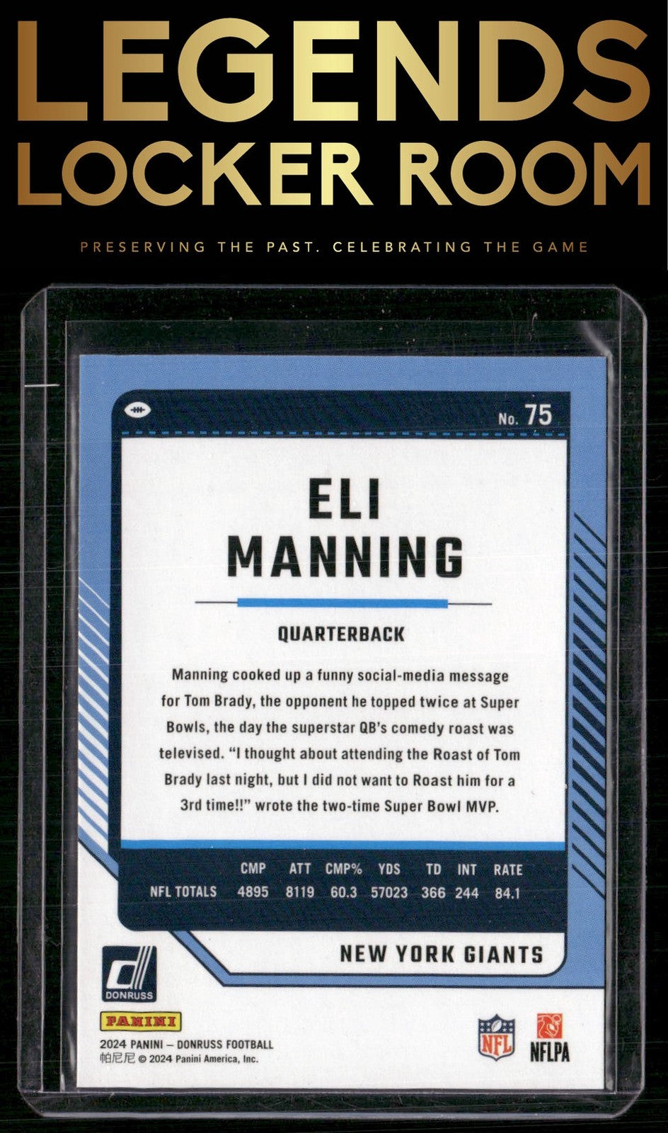 2024 Donruss #75 Eli Manning Press Proof Red