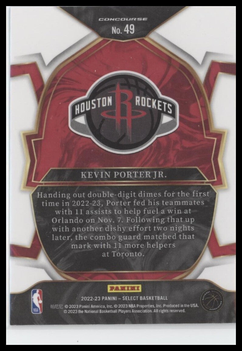 2022-23 Panini Select #49 Kevin Porter Jr. Blue (Retail Base)