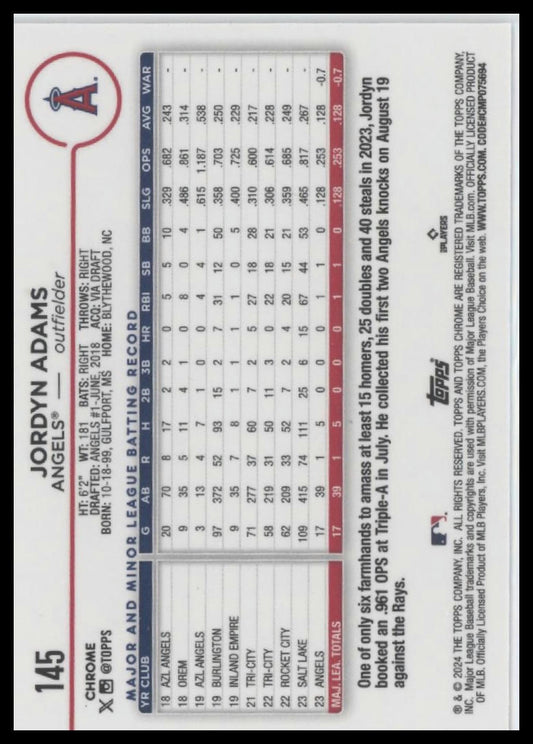 2024 Topps Chrome #145 Jordyn Adams
