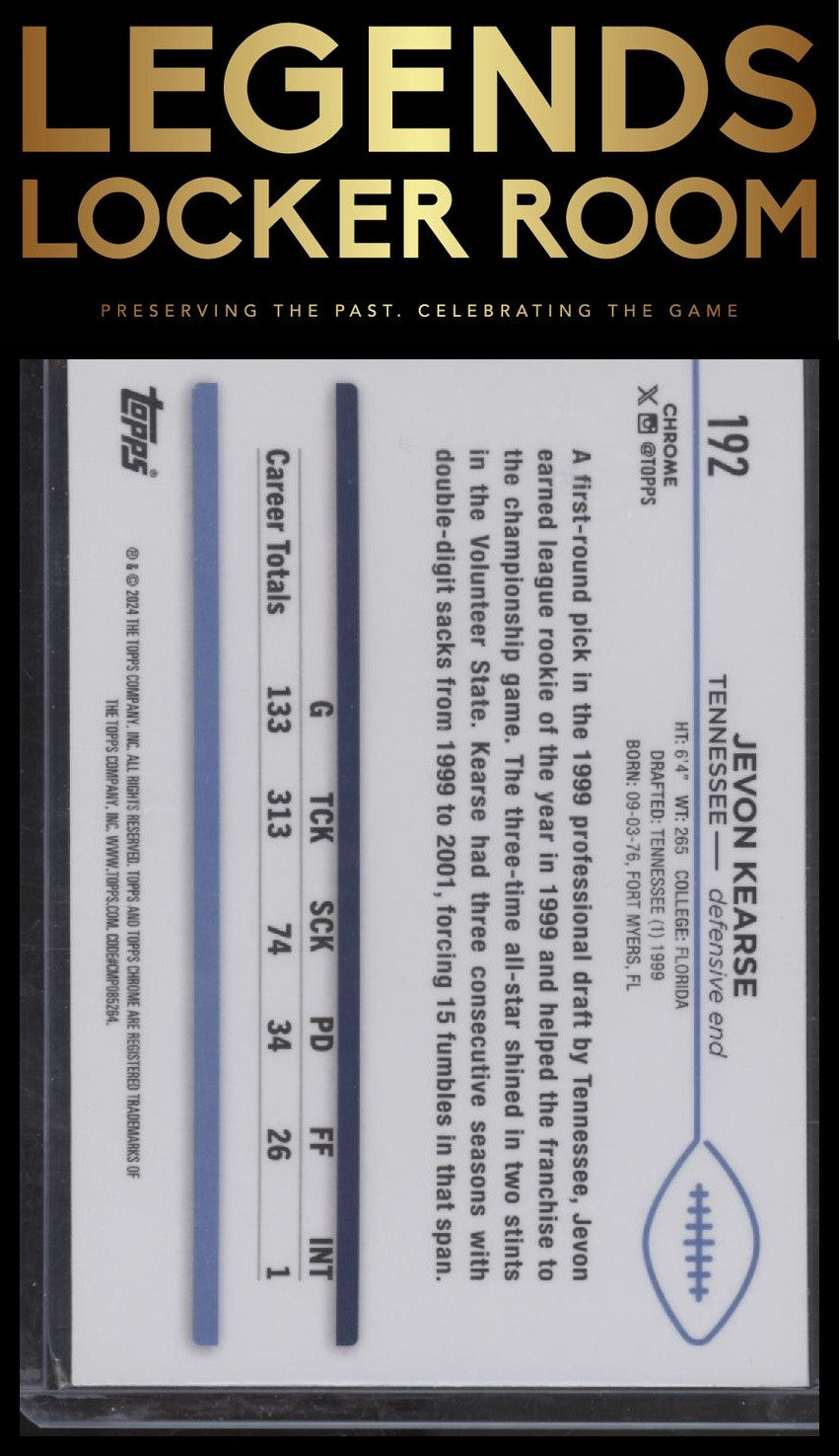 2024 Topps Chrome #192 Jevon Kearse Green Geometric Refractor #/99