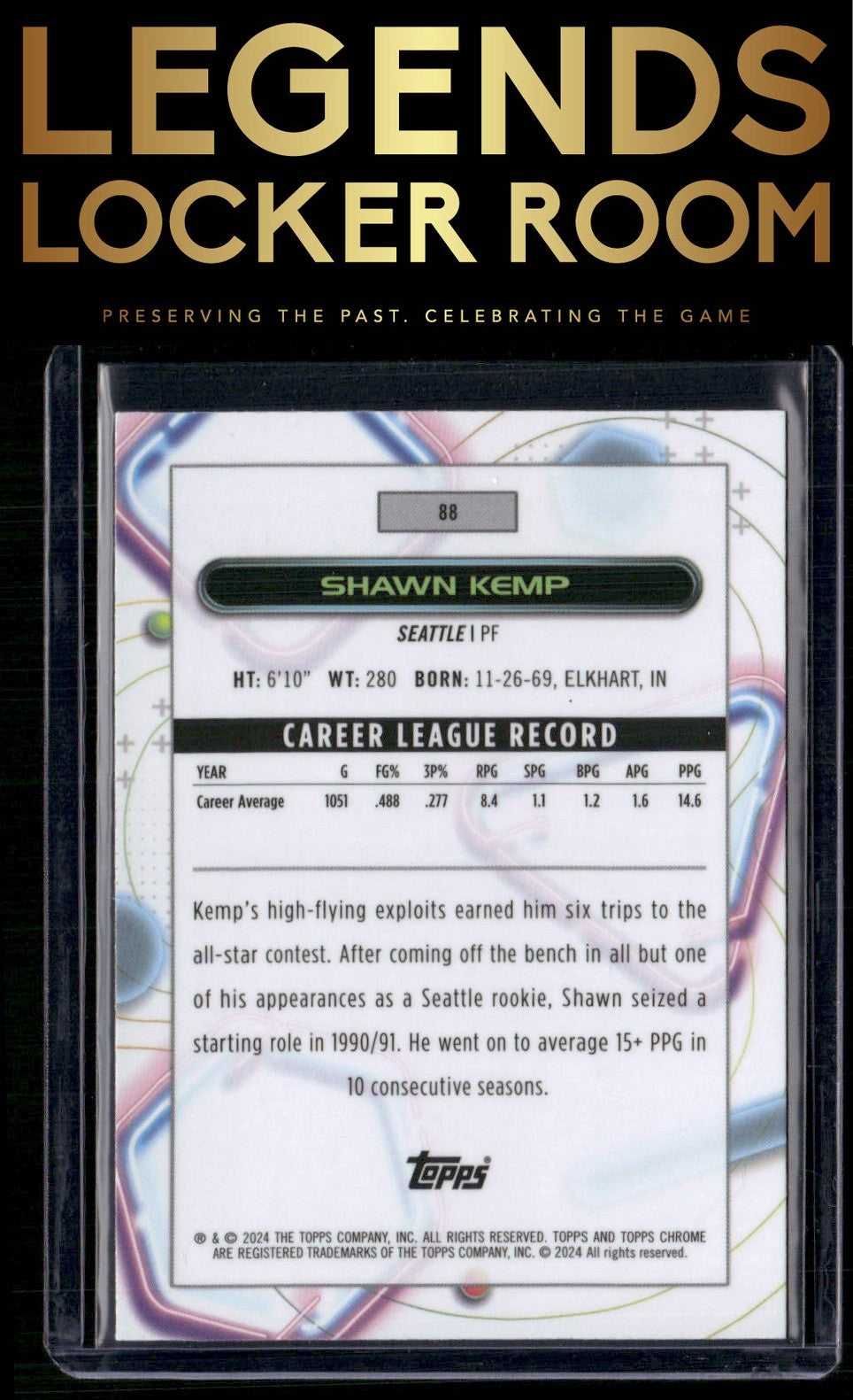 2023-24 Topps Chrome Cosmic #88 Shawn Kemp