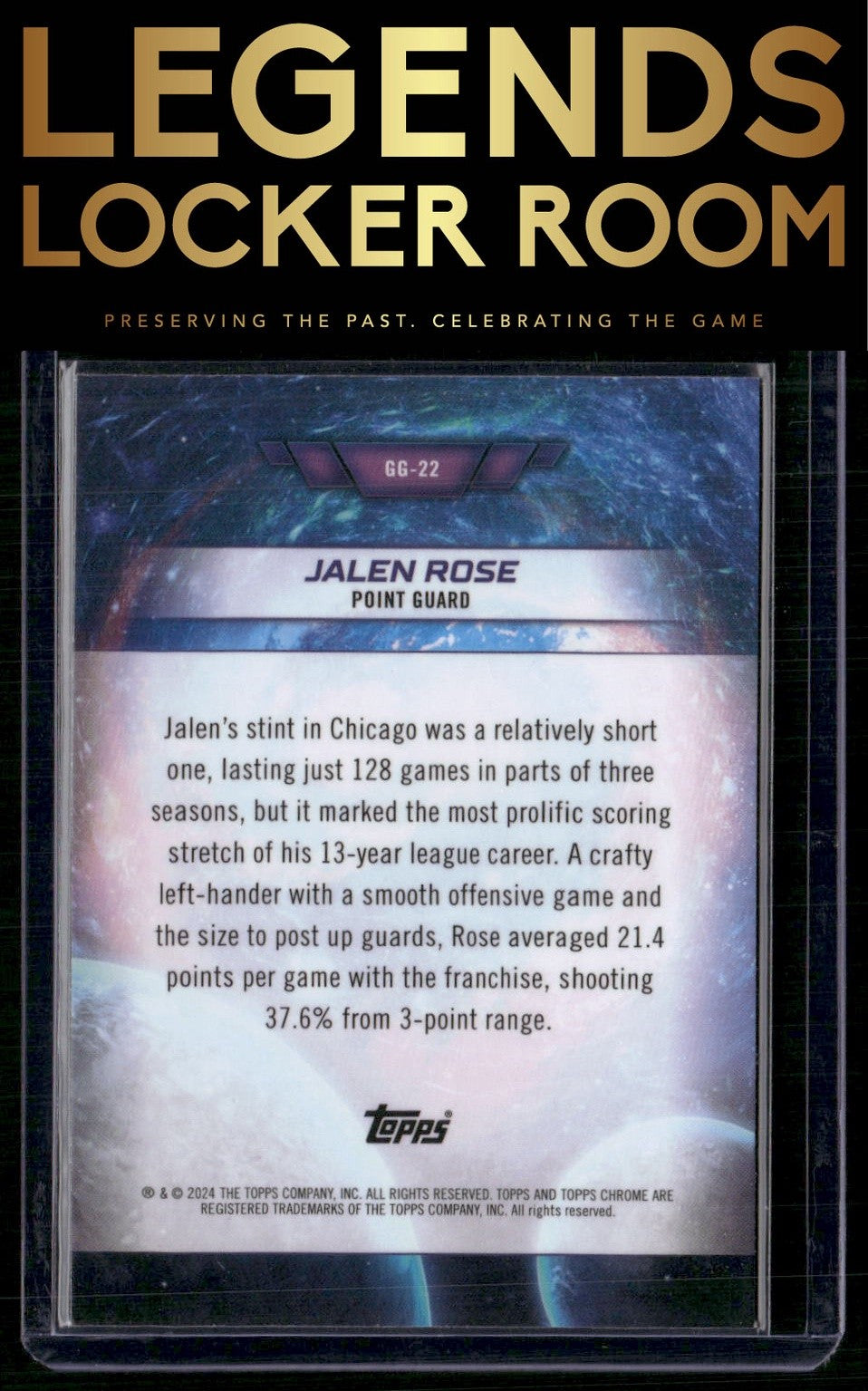 2023-24 Topps Chrome Cosmic #GG-22 Jalen Rose Galaxy Greats