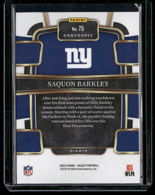 2023 Panini Select #75 Saquon Barkley
