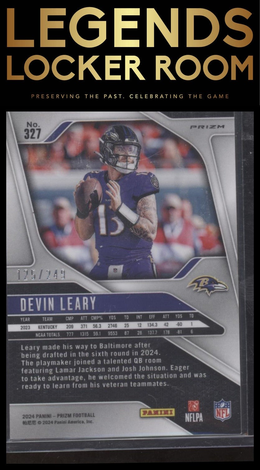 2024 Panini Prizm #327 Devin Leary Orange #/249