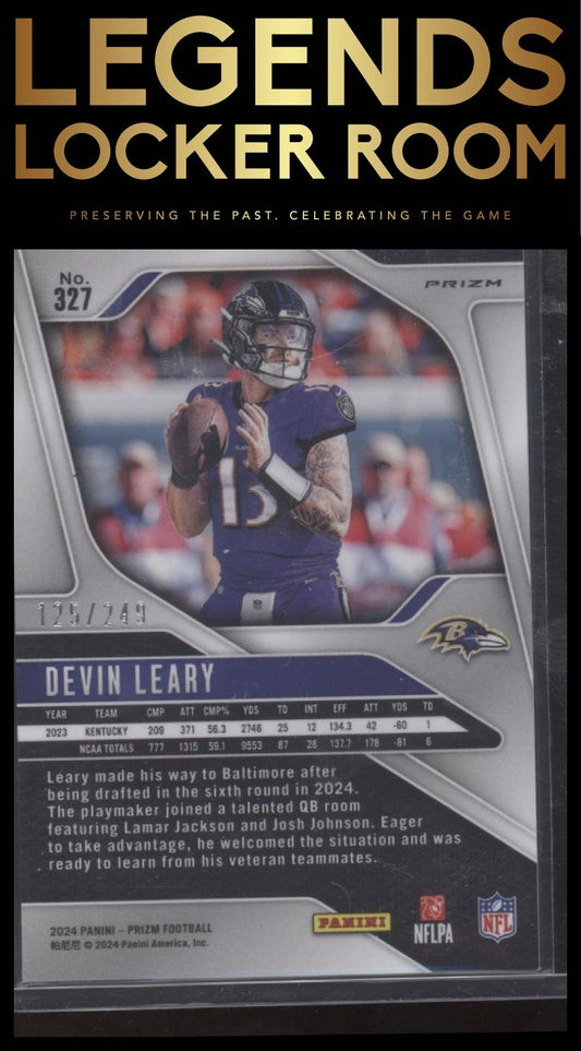 2024 Panini Prizm #327 Devin Leary Orange #/249