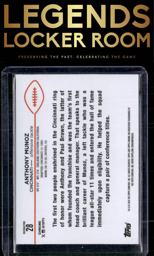 2024 Topps Chrome #28 Anthony Munoz Refractor