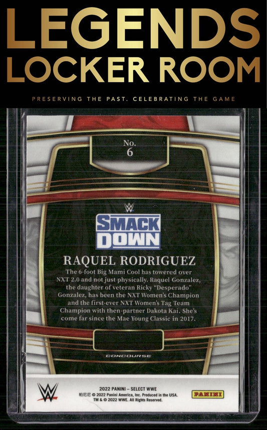 2022 Panini Select WWE #6 Raquel Rodriguez Red and Blue