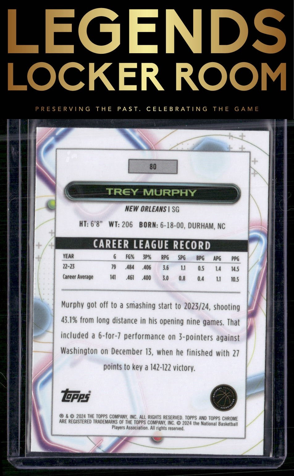 2023-24 Topps Chrome Cosmic #80 Trey Murphy III