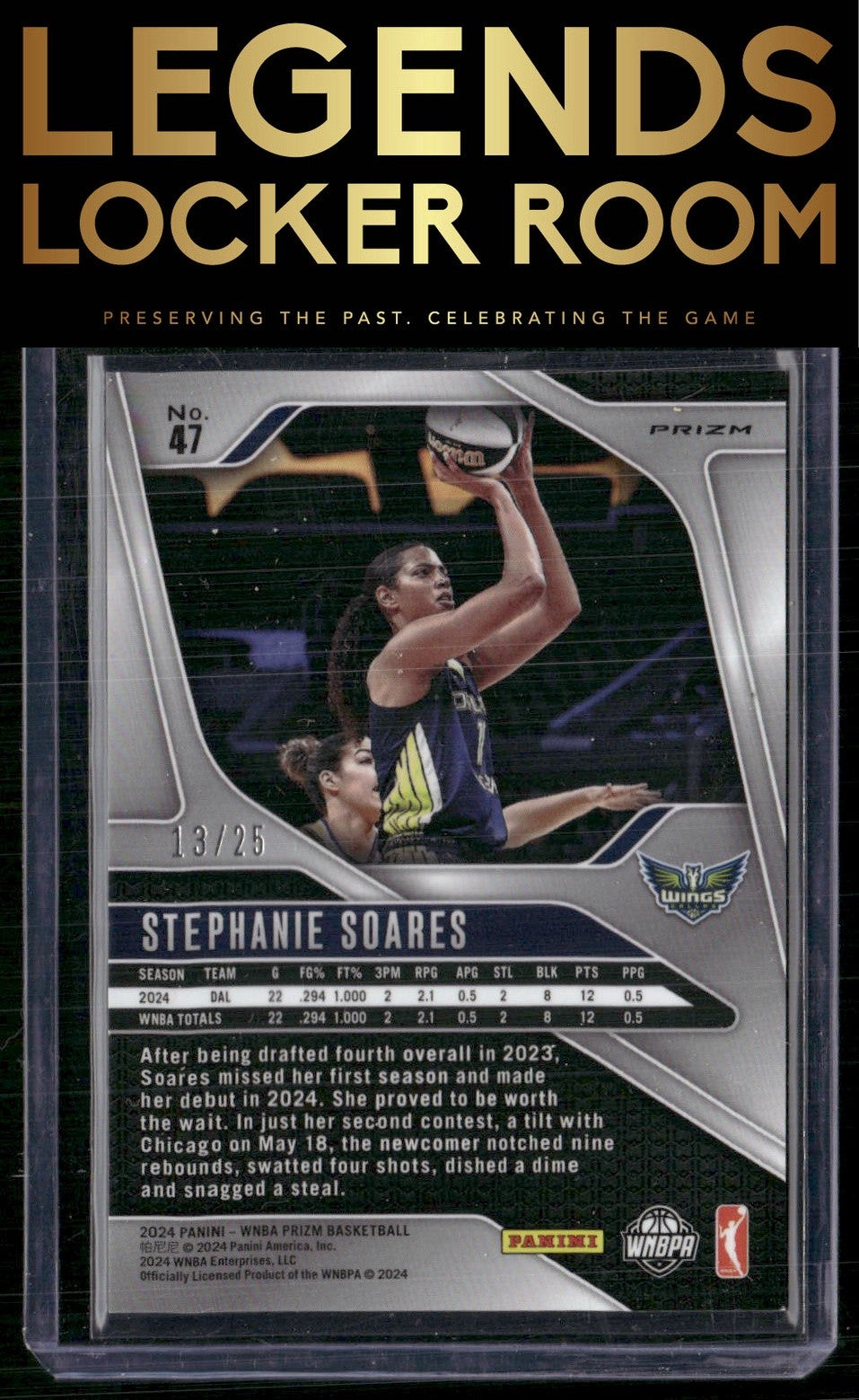 2024 Panini Prizm WNBA #47 Stephanie Soares Mojo Prizms #/25