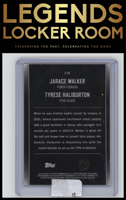 2023-24 Topps Midnight #C-25 Jarace Walker / Tyrese Haliburton