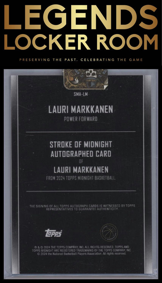 2023-24 Topps Midnight Lauri Markkanen Stroke of Midnight Auto Twilight /199