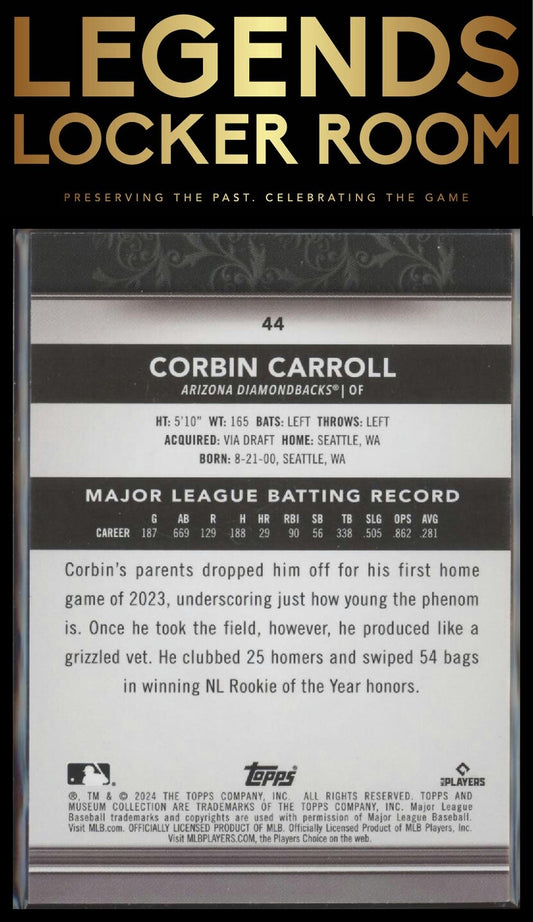 2024 Topps Museum Collection #44 Corbin Carroll