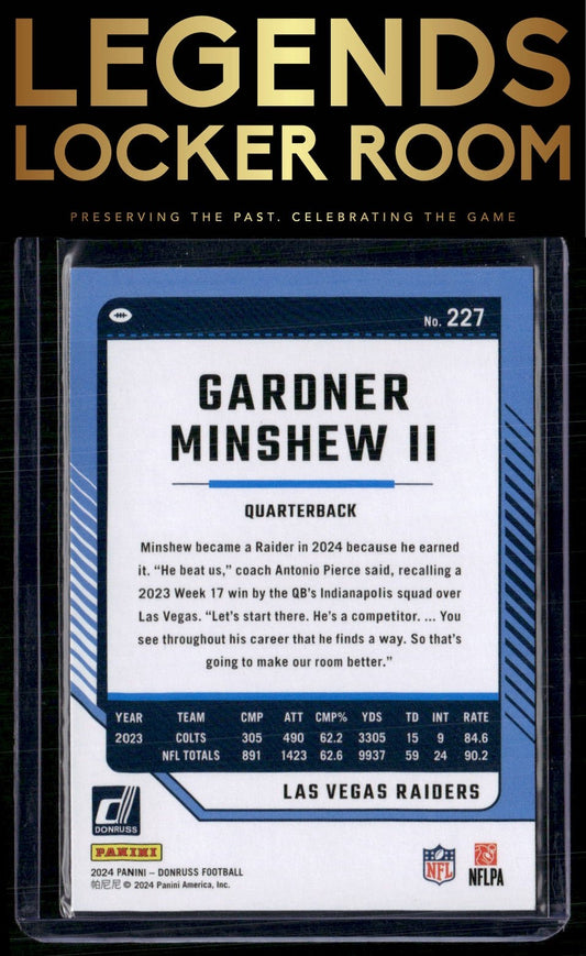 2024 Donruss #227 Gardner Minshew II