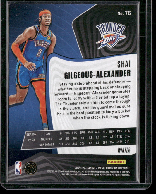 2023-24 Panini Revolution #76 Shai Gilgeous-Alexander Winter
