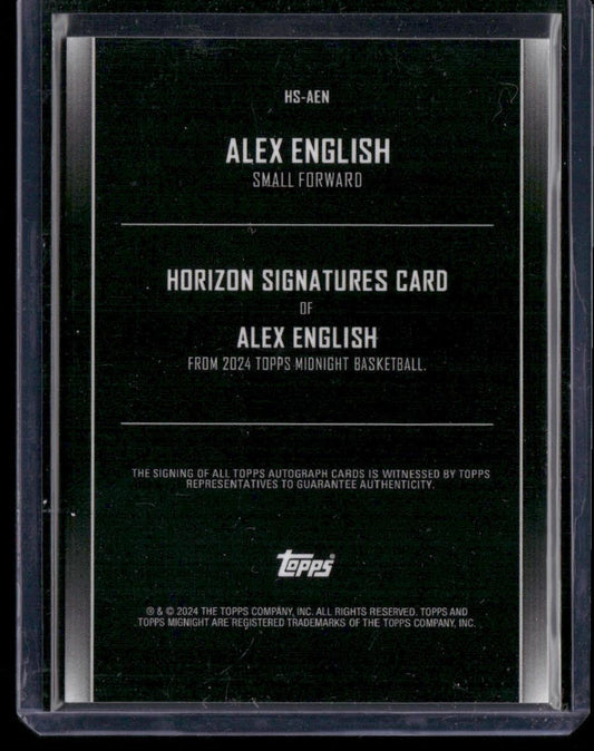 2023-24 Topps Midnight #HS-AEN Alex English Horizon Signatures