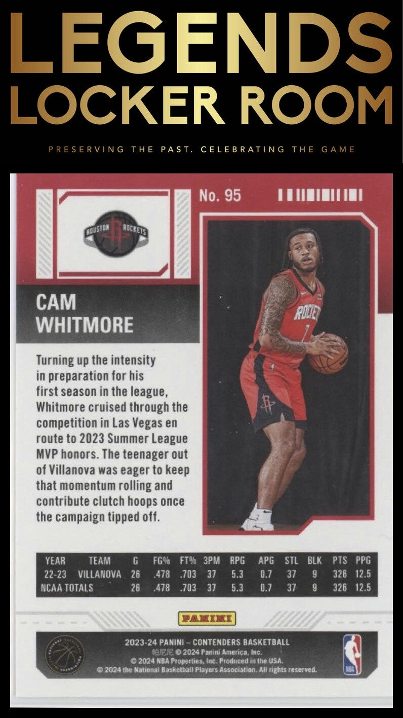 2023-24 Panini Contenders #95 Cam Whitmore Season Ticket Retail