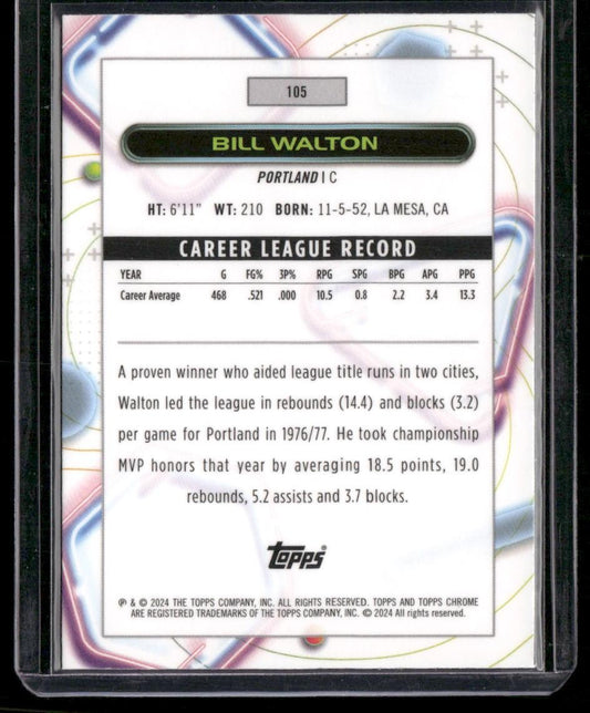 2023-24 Topps Chrome Cosmic #105 Bill Walton