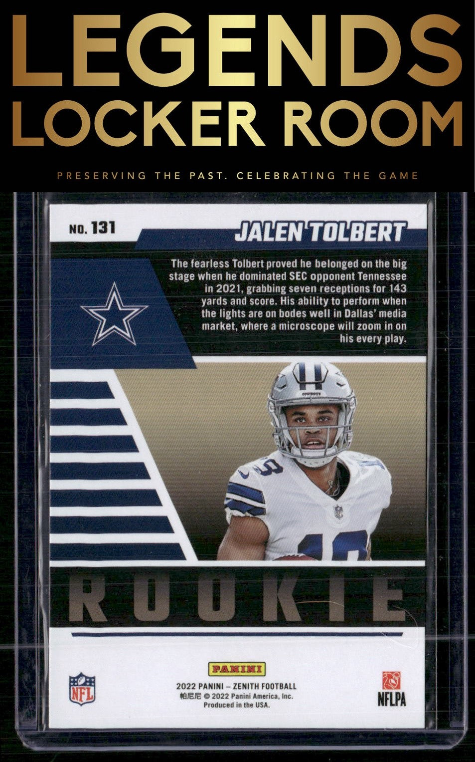 2022 Zenith #131 Jalen Tolbert Retail