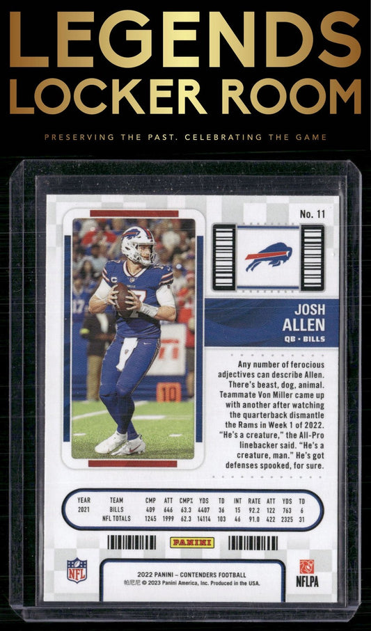 2022 Panini Contenders #11 Josh Allen