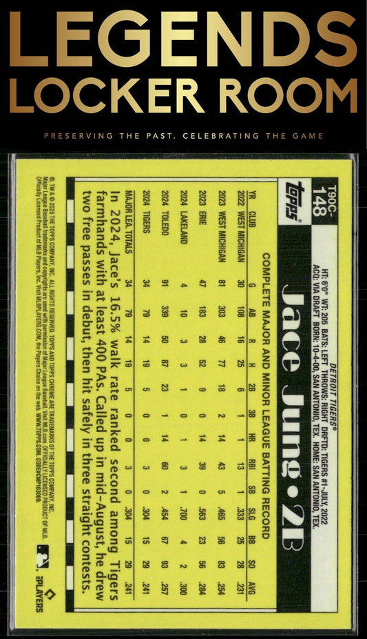 2025 Topps Jace Jung 1990 Topps Baseball 35th Anniversary Chrome Mojo