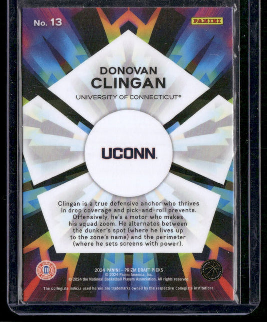 2024 Panini Prizm Draft Picks #13 Donovan Clingan Kaleidoscopic