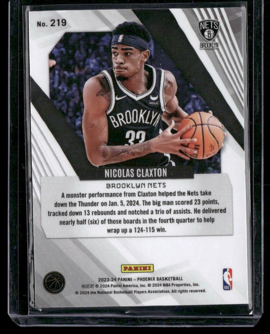 2023-24 Panini Phoenix #219 Nicolas Claxton