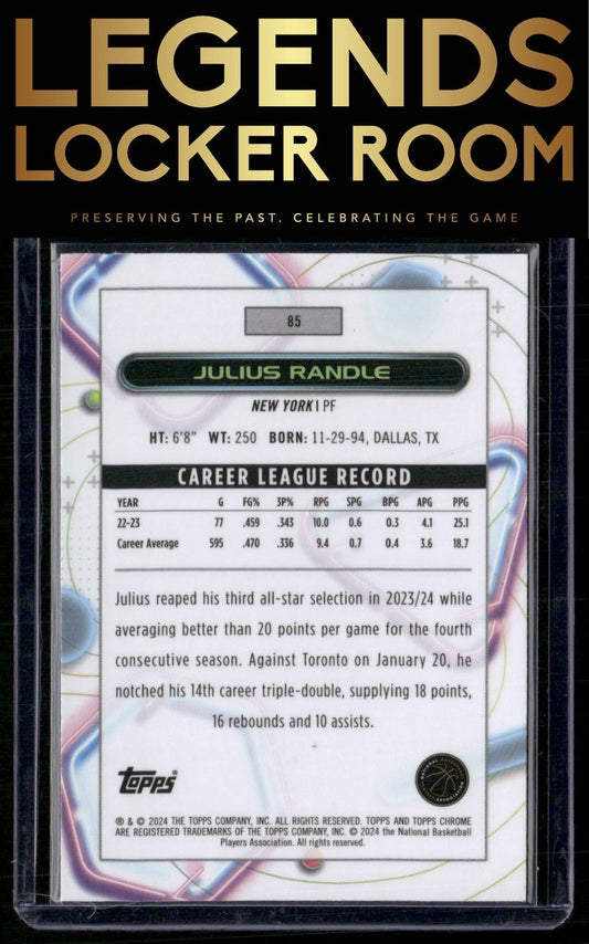 2023-24 Topps Chrome Cosmic #85 Julius Randle