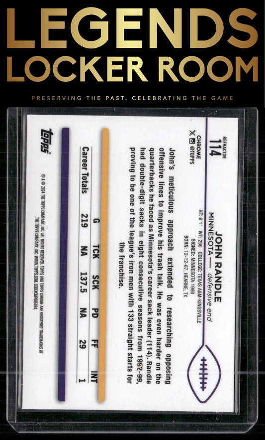 2024 Topps Chrome #114 John Randle Refractor