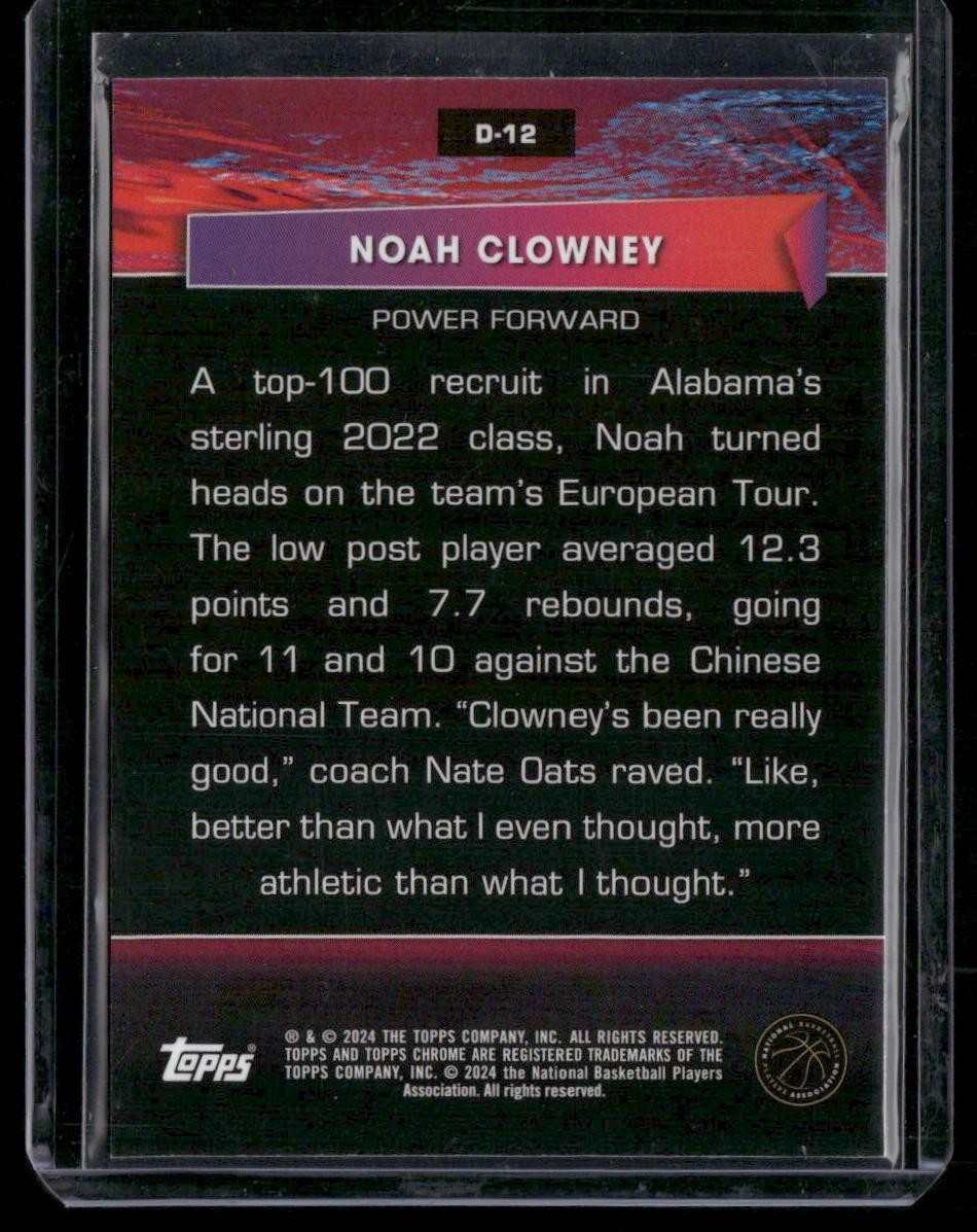 2023-24 Topps Chrome #D-12 Noah Clowney Destiny