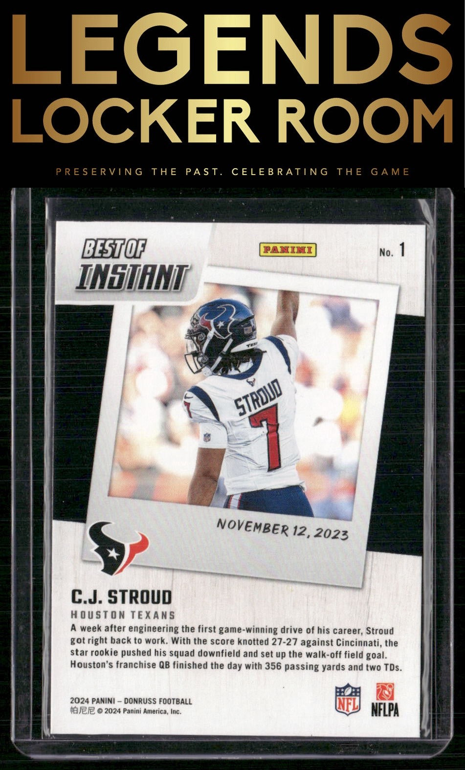 2024 Donruss #1 C.J. Stroud Best of Panini Instant